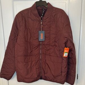 Bass Outdoor Reversible Liner Jacket Rum Raisin size L NWT
